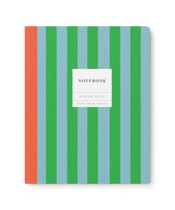 Design No.37 Blue Green Stripe Exercise Book
