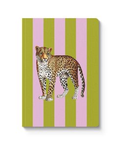 Striped Leopard A5 Premium Paperback Notebook