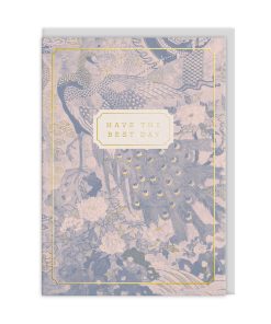 Eastern Elegance Peacock Greeting Card