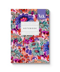 Neon Floral Coral Jungle A6 Paperback Notebook